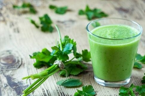 Parsley juice restores urination disorders due to prostatitis